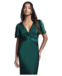Oasis Satin Midi Bridesmaids Dress