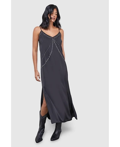 Warehouse Women's Premium Stud Embellished Slip Dress