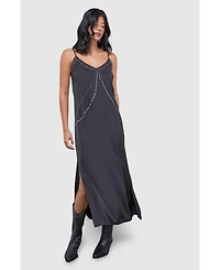 Warehouse Women's Premium Stud Embellished Slip Dress