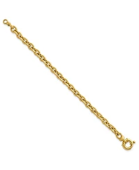 Curata Jewelry Solid 18k Yellow Gold Italian 7.5 Inch 7mm Large Rolo Link Toggle Bracelet