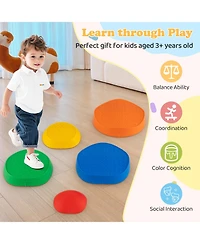 Mecale 5-Piece Stepping Stones for Kids, Non-Slip Balance with Storage Bag