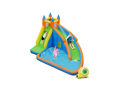 Mecale Kids Inflatable Water Slide Bounce House with Carry Bag, 480W Blower Included