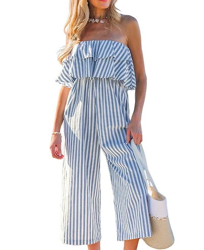 Cupshe Women's Off the Shoulder Zipper Closure Jumpsuit