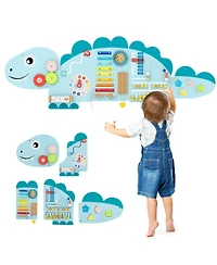 Mecale 11-in-1 Dinosaur Activity Wall Busy Board Panels