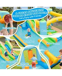Mecale Giant Inflatable Water Slide for Kids Ages 3-10, 735W Blower Included