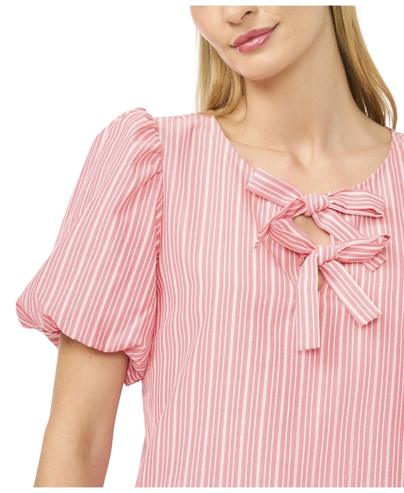 CeCe Women's Bubble-Sleeve Top