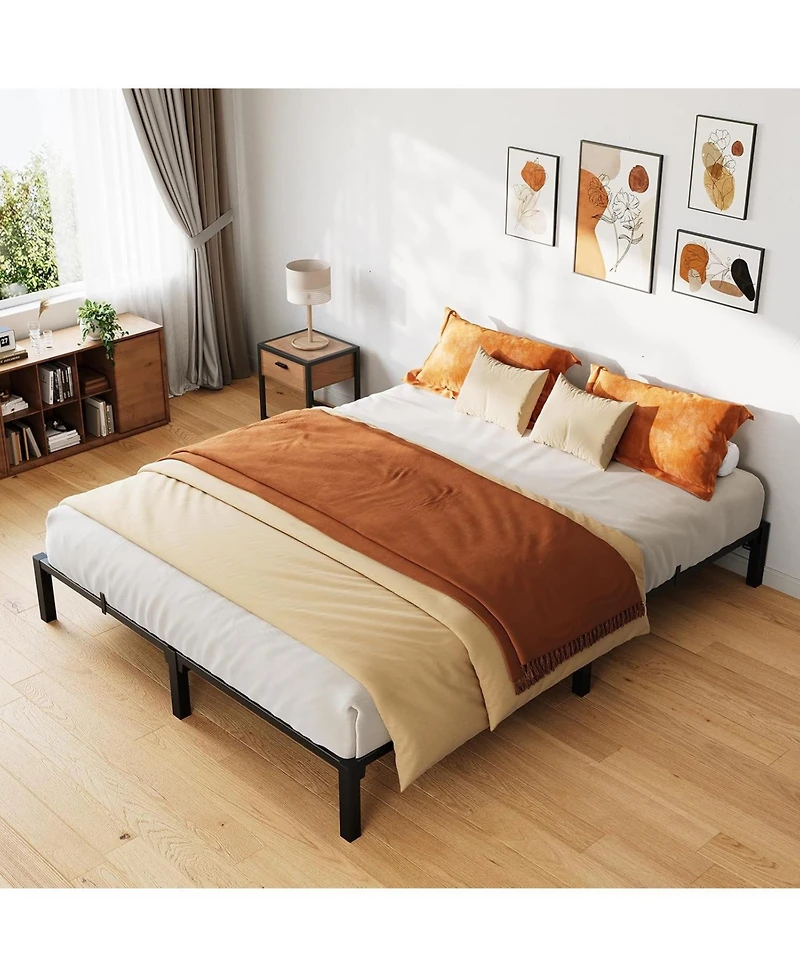 gaomon Bed Frame, Heavy Duty Metal Platform Bed Frame with Durable Iron Slat Support and Legs, No Box Spring Required