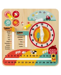 Mecale Montessori Wooden Learning Clock Toy for Toddlers, Seasons Theme