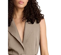 Kenneth Cole Women's Notched Lapel Belted Dress