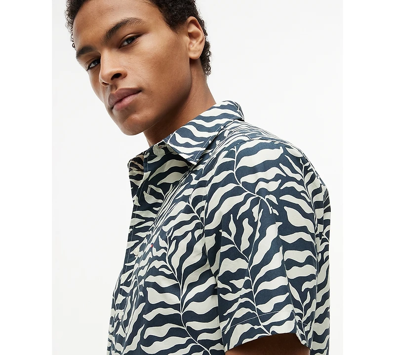 Tommy Hilfiger Men's Palm Print Regular-Fit Shirt