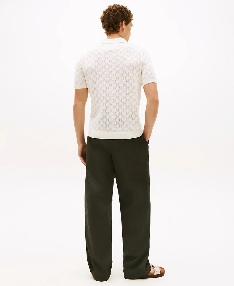 Tommy Hilfiger Men's Short-Sleeve Pointelle Polo Shirt