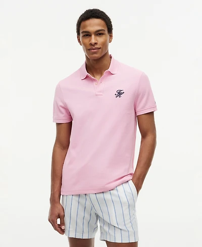 Tommy Hilfiger Men's Short-Sleeve Script Logo Polo Shirt