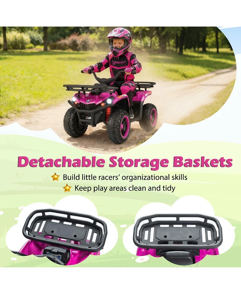 Mecale 24V Electric Ride On Quad with Led Headlights