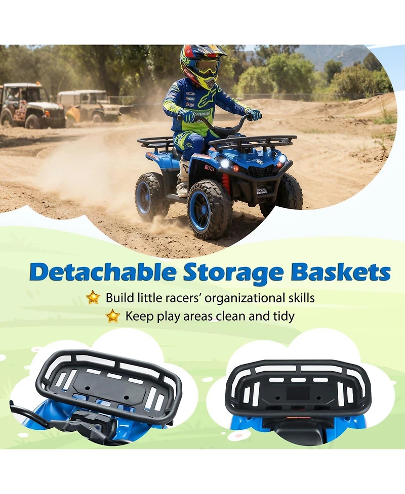 Mecale 24V Electric Ride On Quad with Led Headlights