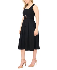 Msk Petite Sleeveless Square Neck Midi Dress