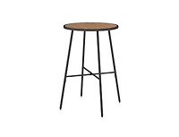Slickblue Patio Round Bar Height Table 41 Inch with Acacia Wood Top