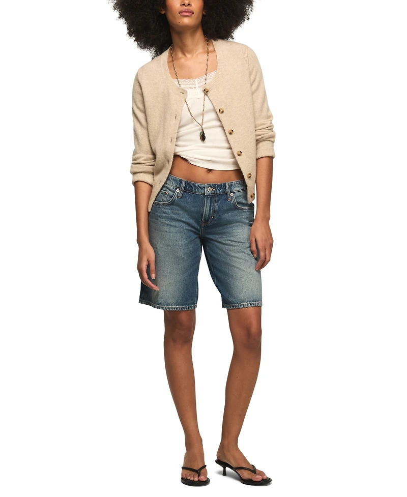 Lucky Brand Women's Relaxed Fit Low-Rise Bermuda Shorts