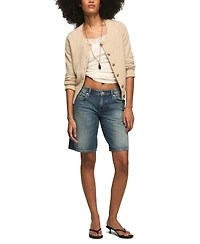Lucky Brand Women's Relaxed Fit Low-Rise Bermuda Shorts
