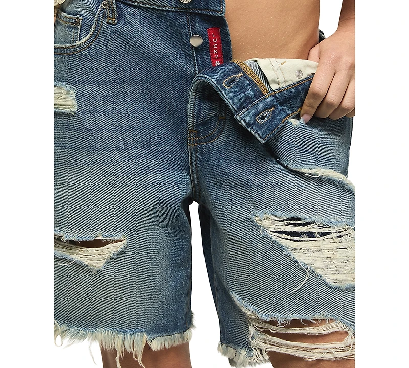 Lucky Brand Women's Cotton Baggy Classic High-Rise Shorts