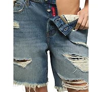 Lucky Brand Women's Cotton Baggy Classic High-Rise Shorts