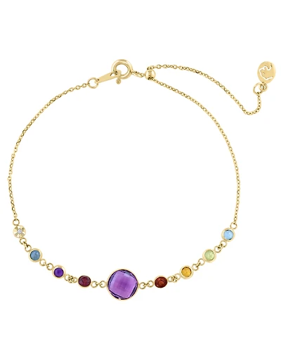 Effy Collection Diamond Accent and Multi Gemstone (2-3/4 ct. t.w.) Bracelet in 14k Yellow Gold