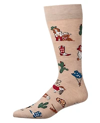 MeMoi Men's Rodeo Dogs Novelty Crew Socks