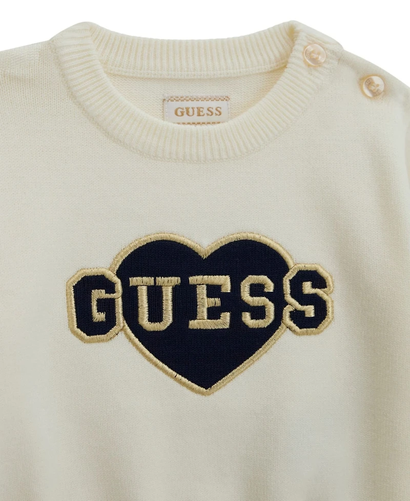 Guess Baby Girls' Long-Sleeve Sweater Top and Pant, 2-Piece Set