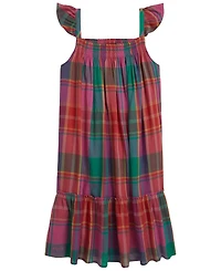Polo Ralph Lauren Girls' 7-16 Plaid Cotton Madras Dress