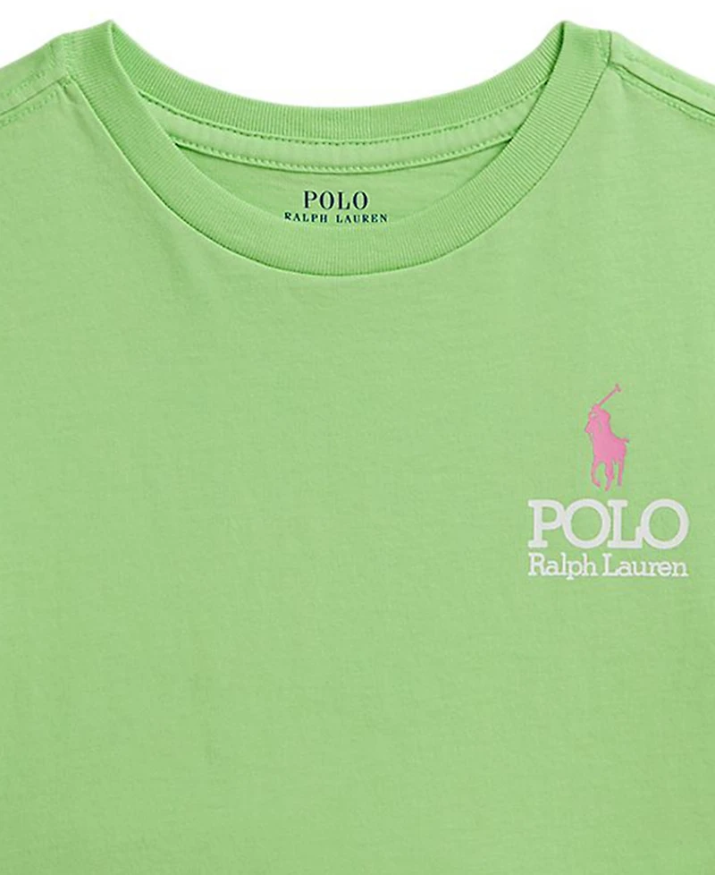 Polo Ralph Lauren Girls' 2T-6X Big Pony Logo Cotton Boxy T-shirt