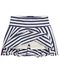 Polo Ralph Lauren Girls' 2T-6X Striped Stretch Jersey T-Shirt & Skort, 2-Piece Set