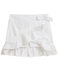 Polo Ralph Lauren Girls' 2T-6X Ruffled Stretch Mesh Wrap Skort