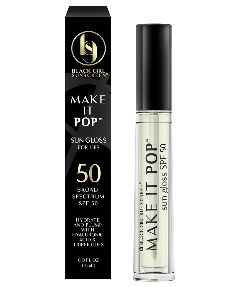 Black Girl Sunscreen Make It Pop Sun Gloss Spf 50, 0.13 oz.