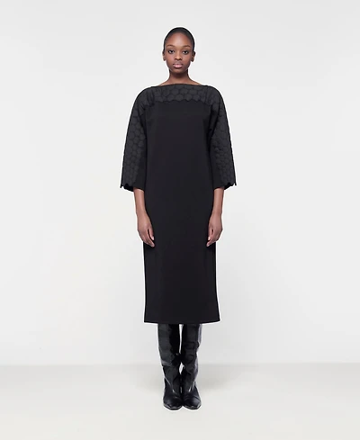 Leem Women's Quilted Embroidered Dress