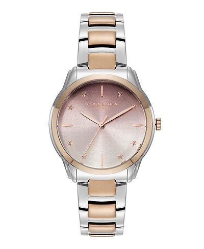 Olivia Burton Women's Colourwave Two Tone Stainless Steel Bracelet Watch, 36mm