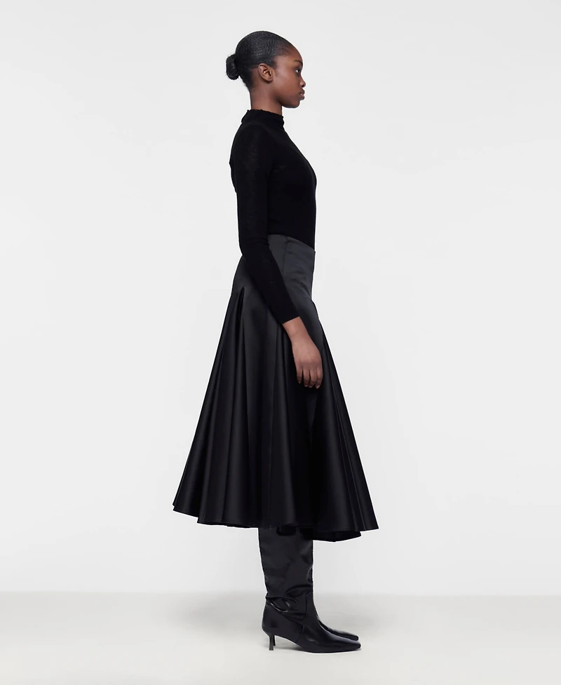 Leem Women's Flared Godet Skirt