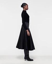 Leem Women's Flared Godet Skirt