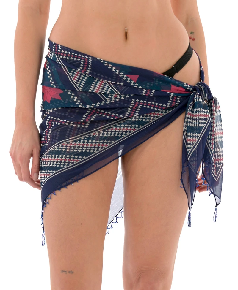 Marcus Adler Satin Abstract Scarf