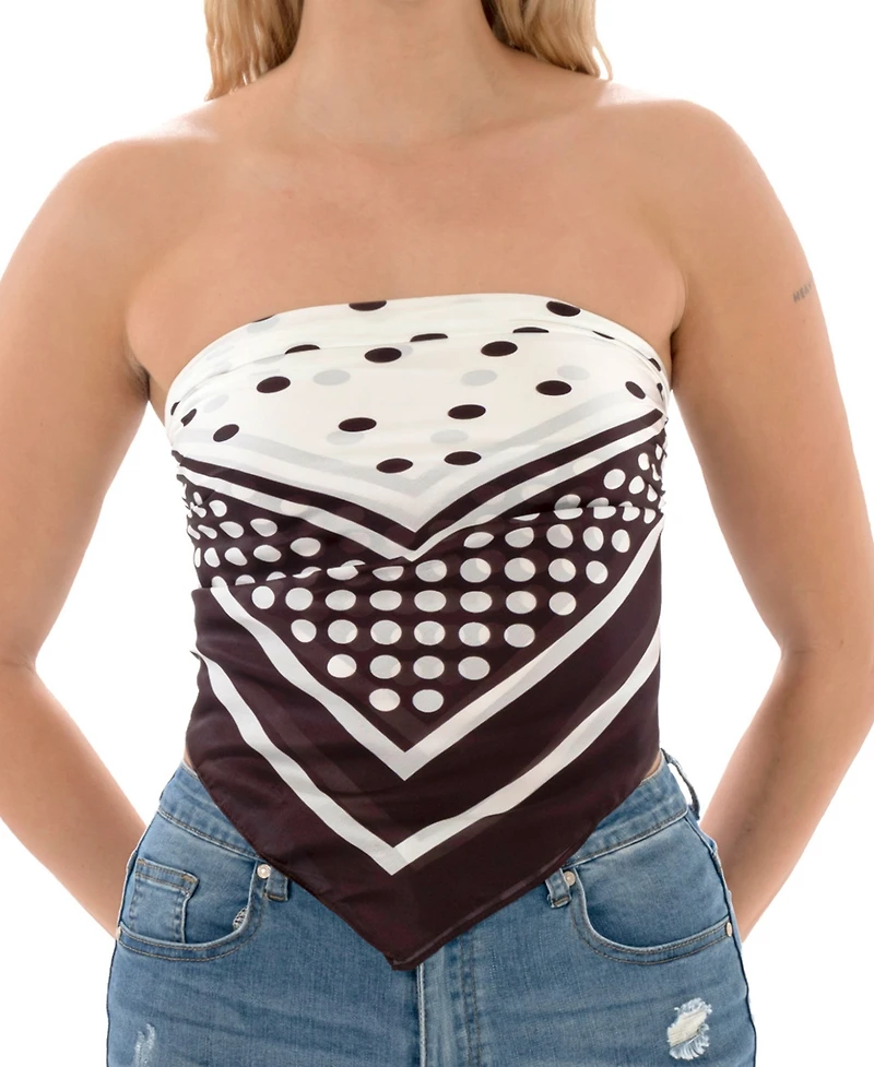 Marcus Adler Satin Polka Dot Square Scarf