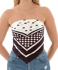 Marcus Adler Satin Polka Dot Square Scarf