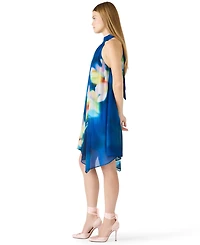 Steve Madden Juniors' Printed Halter Neck High-Low Dress