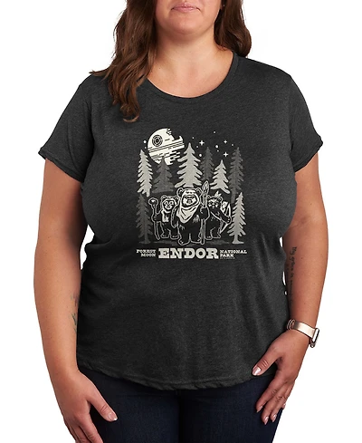 Hybrid Apparel Plus Star Wars Endor Wildlife Short-Sleeve Graphic T-Shirt