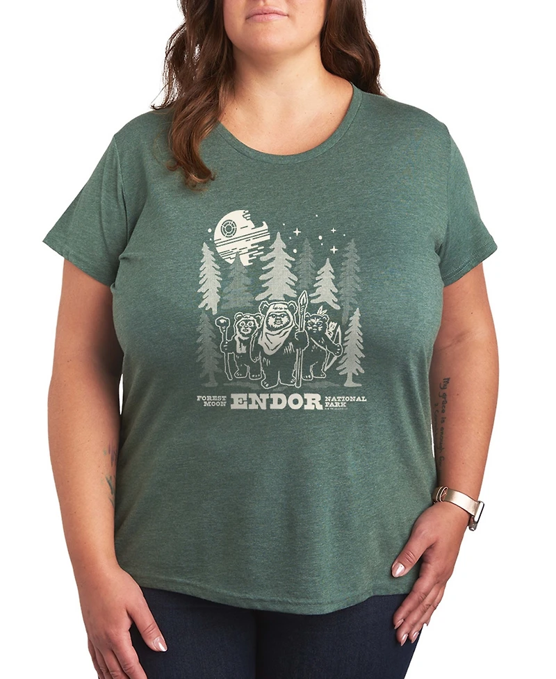 Hybrid Apparel Plus Star Wars Endor Wildlife Short-Sleeve Graphic T-Shirt