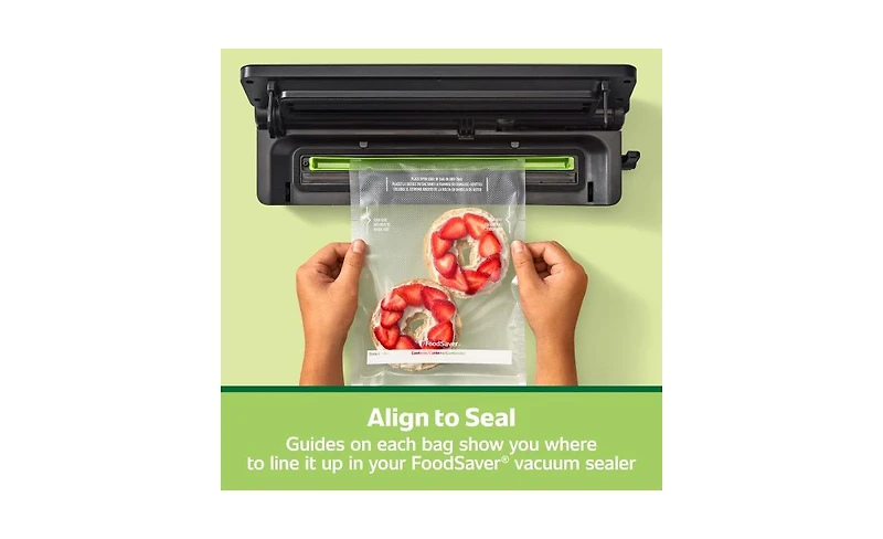 FoodSaver Quart Pre-Cut Vacuum Sealing Storage Bags, 43-Count, Pack of 2