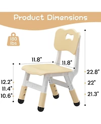 gaomon Kids Chair 2 Pack, 3 Levels Height Adjustable Kid Chair, Plastic Toddler Chairs for Children Boys Girls Age 2-6, Suitable Indoor Use, Home