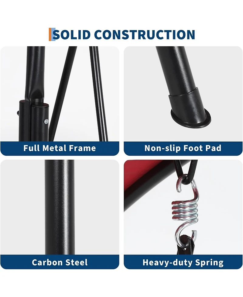 gaomon 2-Person Porch Swing with Cup Holders, Pivot Storage Table & Cooler Bag, Adjustable Canopy, Steel Frame Outdoor Patio Swing for Backyard