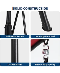 gaomon 2-Person Porch Swing with Cup Holders, Pivot Storage Table & Cooler Bag, Adjustable Canopy, Steel Frame Outdoor Patio Swing for Backyard