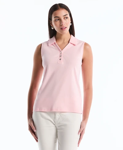 Rafaella Petite Sleeveless Polo Top