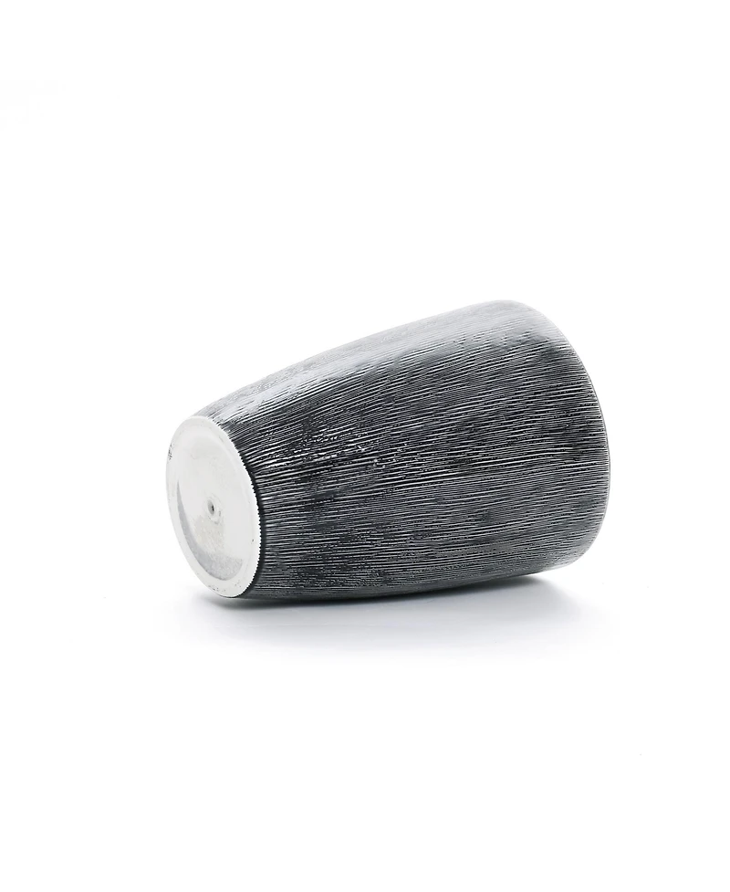 LuxenHome Sea Gray Ripples 17-Inch Tall Ceramic Planter