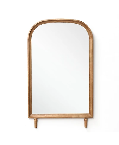 LuxenHome Horizon Arch Wooden 23.6" W x 39.6" H Wall Mirror with Legs