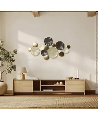 LuxenHome Modern Abstract Metal Wall Art, 45.7" W Contemporary Home Decor